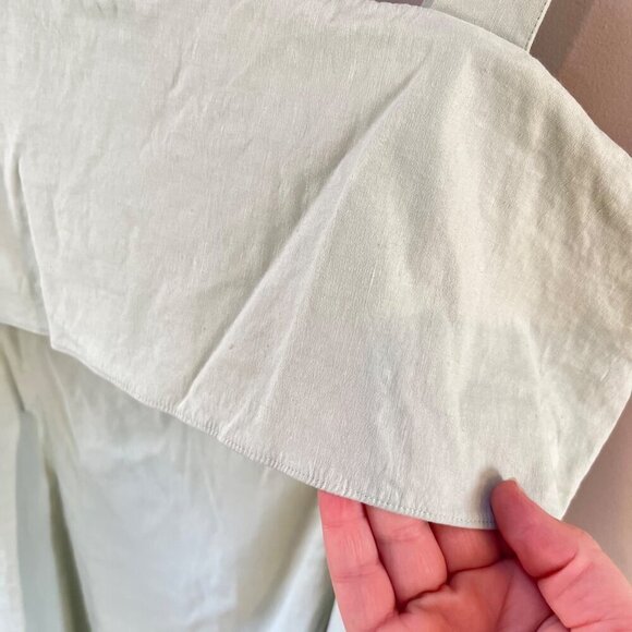 Theory Womens Mint Green Strapless Dress With Back Bow Detail Size 10 - Picture 5 of 5